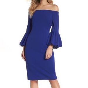 -Eliza J off-the-shoulder scuba dress size 6